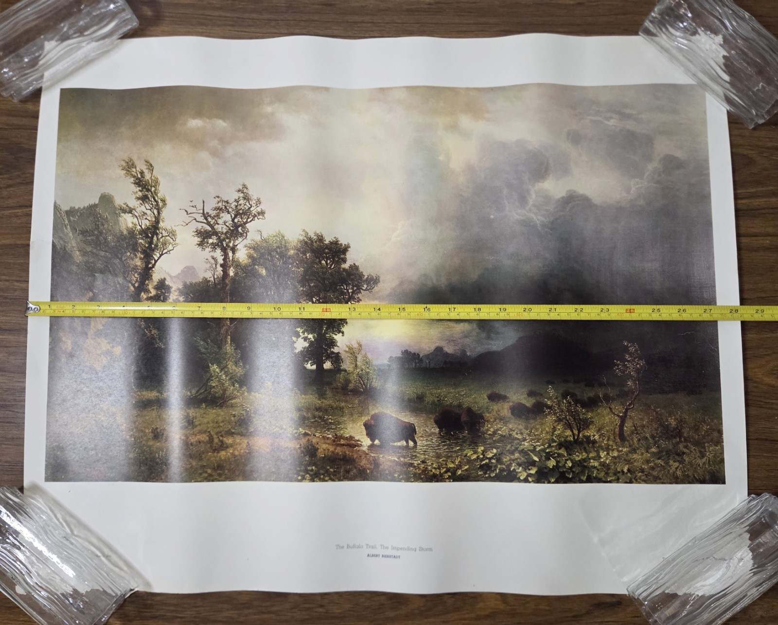 Albert Bierstadt Buffalo Trail Impending Storm Vintage Art Museum Print Corcoran