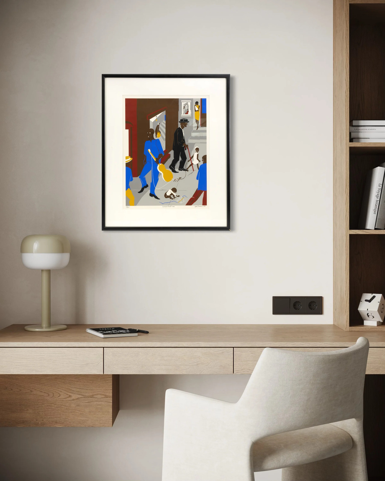 Jacob Lawrence Harlem Street Scene Signed 1975 Screenprint