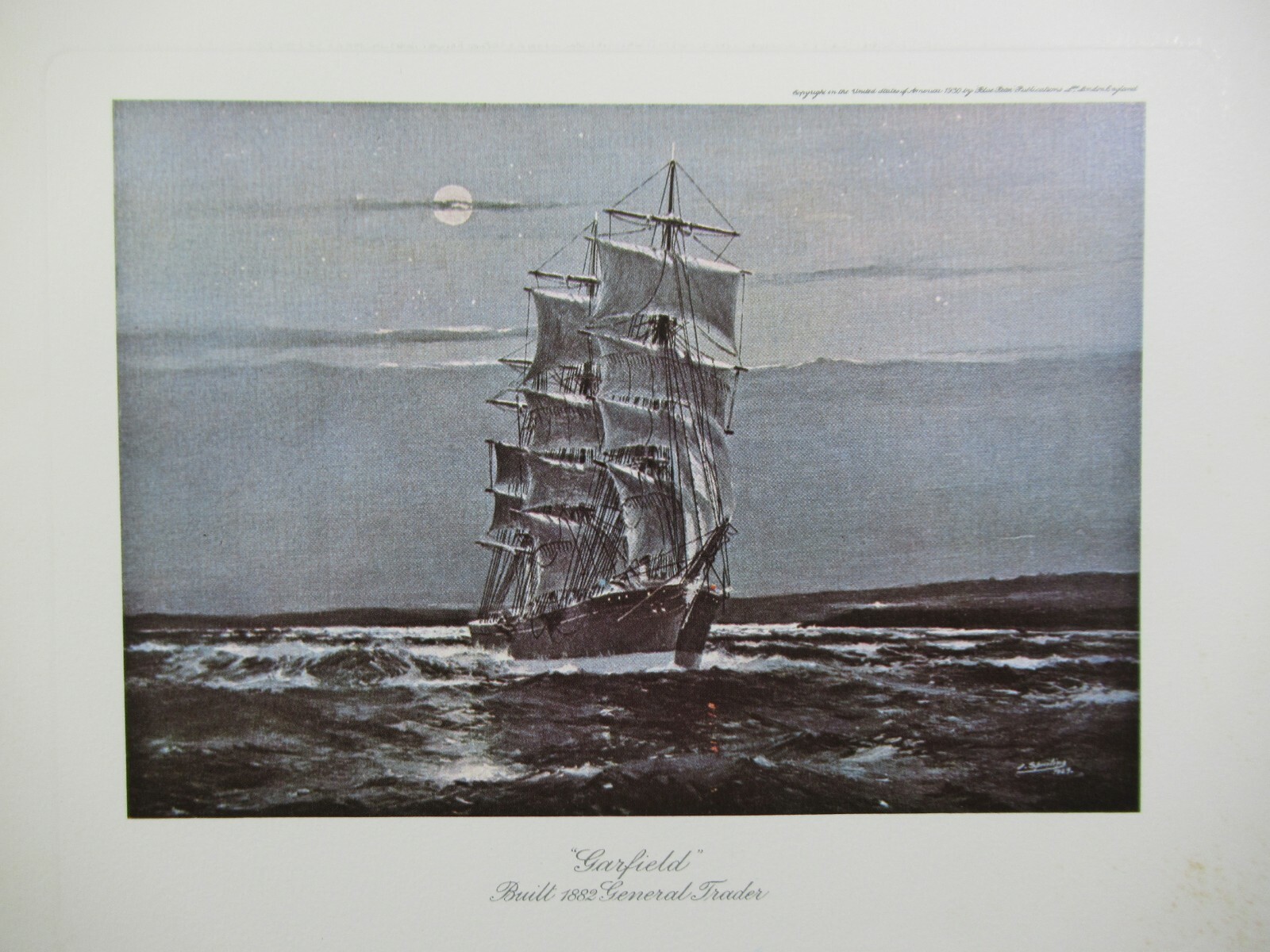Jack Spurling Garfield General Trader Ship Vintage Nautical Art Print