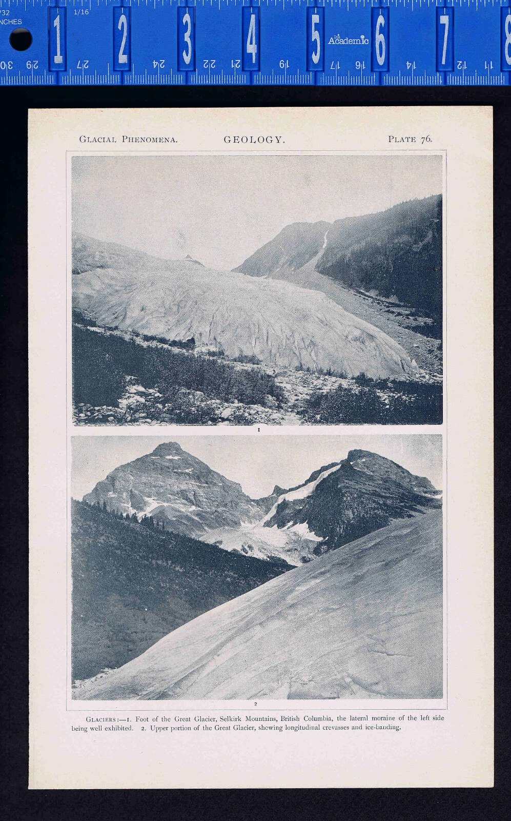 Great Glacier, Selkirk Mountains, British Columbia, Canada -1890 Geology