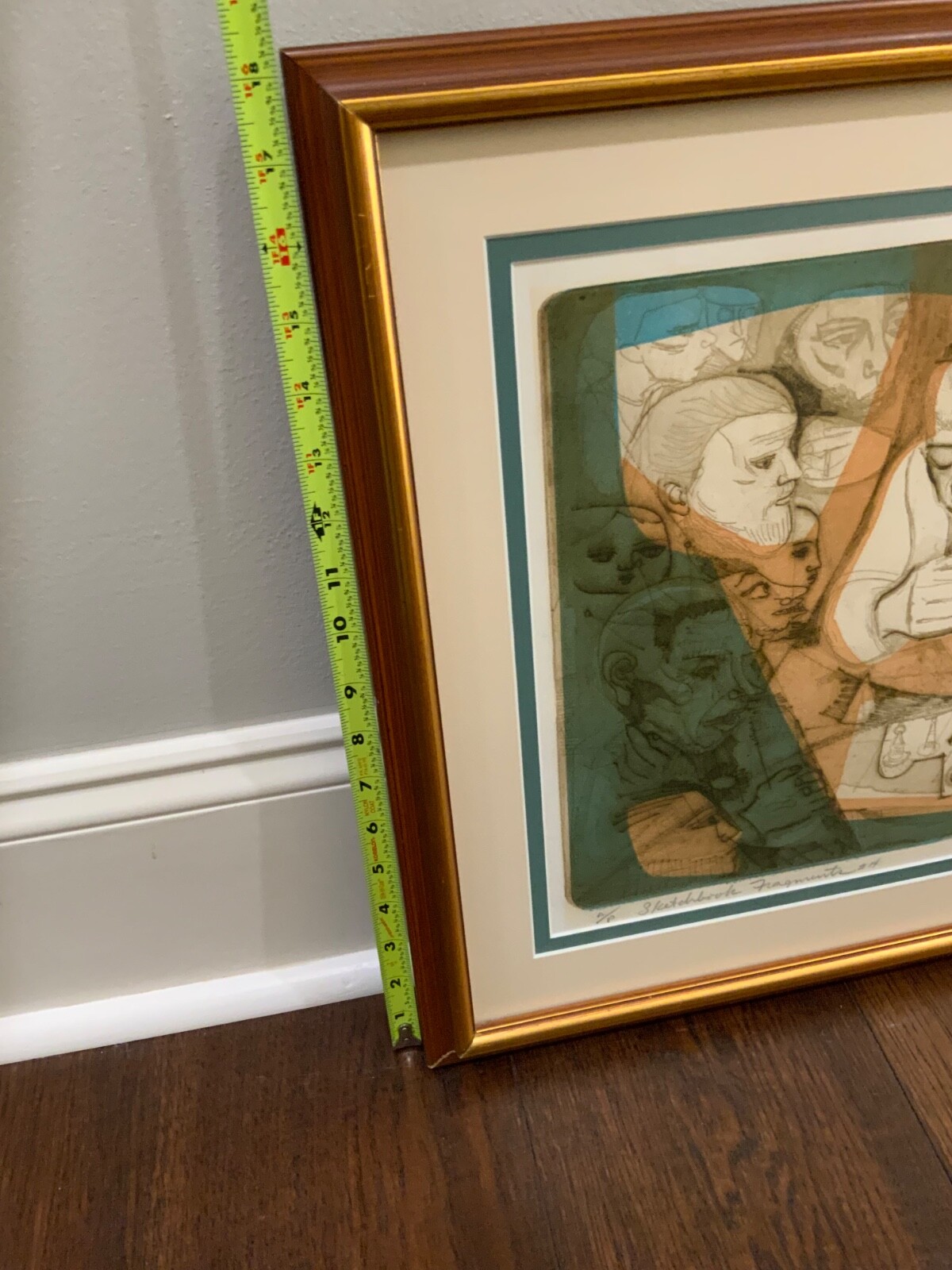 IRVING AMEN SKETCHBOOK FRAGMENTS #14 ‘ARTIST PROOF’ SIGNED 24X18 FRAMED MATTED