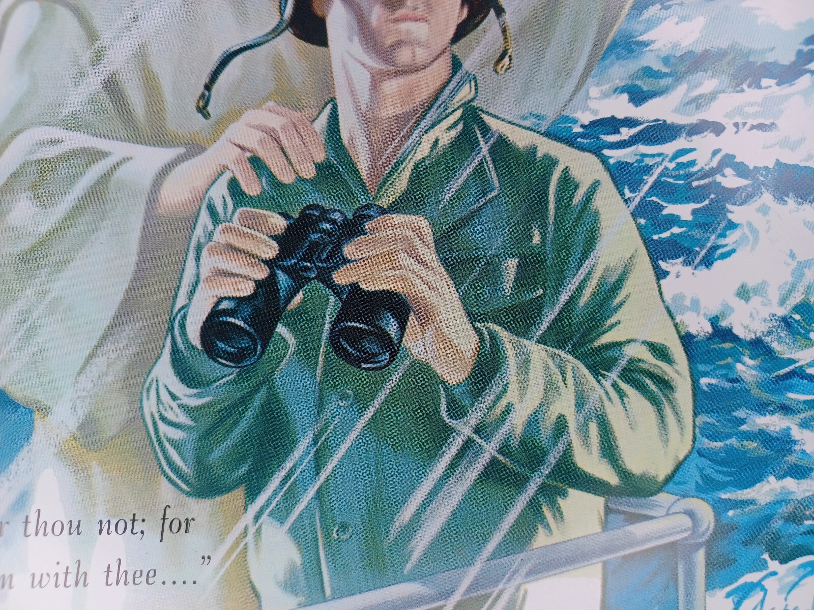 George Pollard Print Jesus Showing The Way Navy Soldier Copyright 1969 Imperial