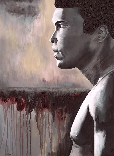 Muhammad Ali, Boxing, sports art, Art Print 16×20″