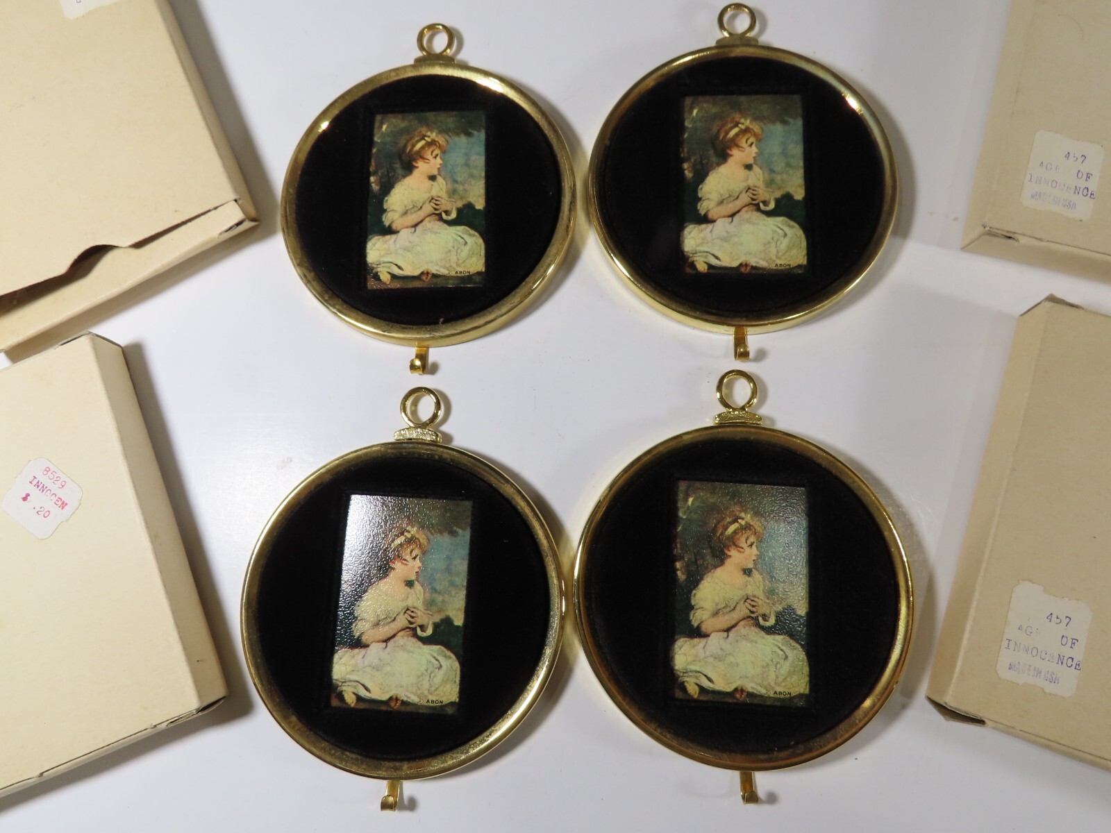 Wall Plaques Age of Innocence Sir Joshua Reynolds National Gallery 4 VTG C2020