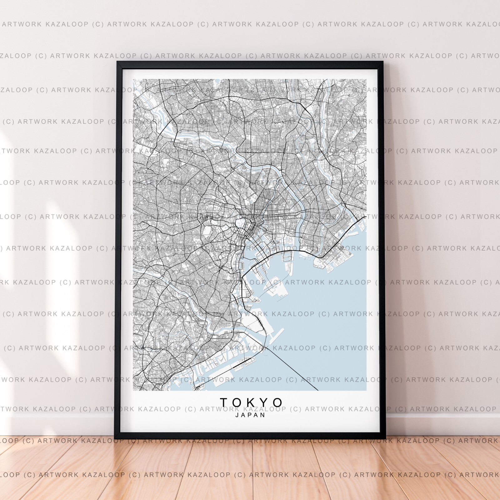 Tokyo Map Poster Print Unframed Tokyo Japan Decorative Urban Art Print