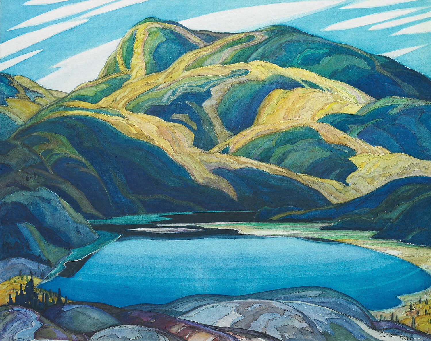 Franklin Carmichael – Lone Lake (1929) Signed – 17″ x 22″ Fine Art Print