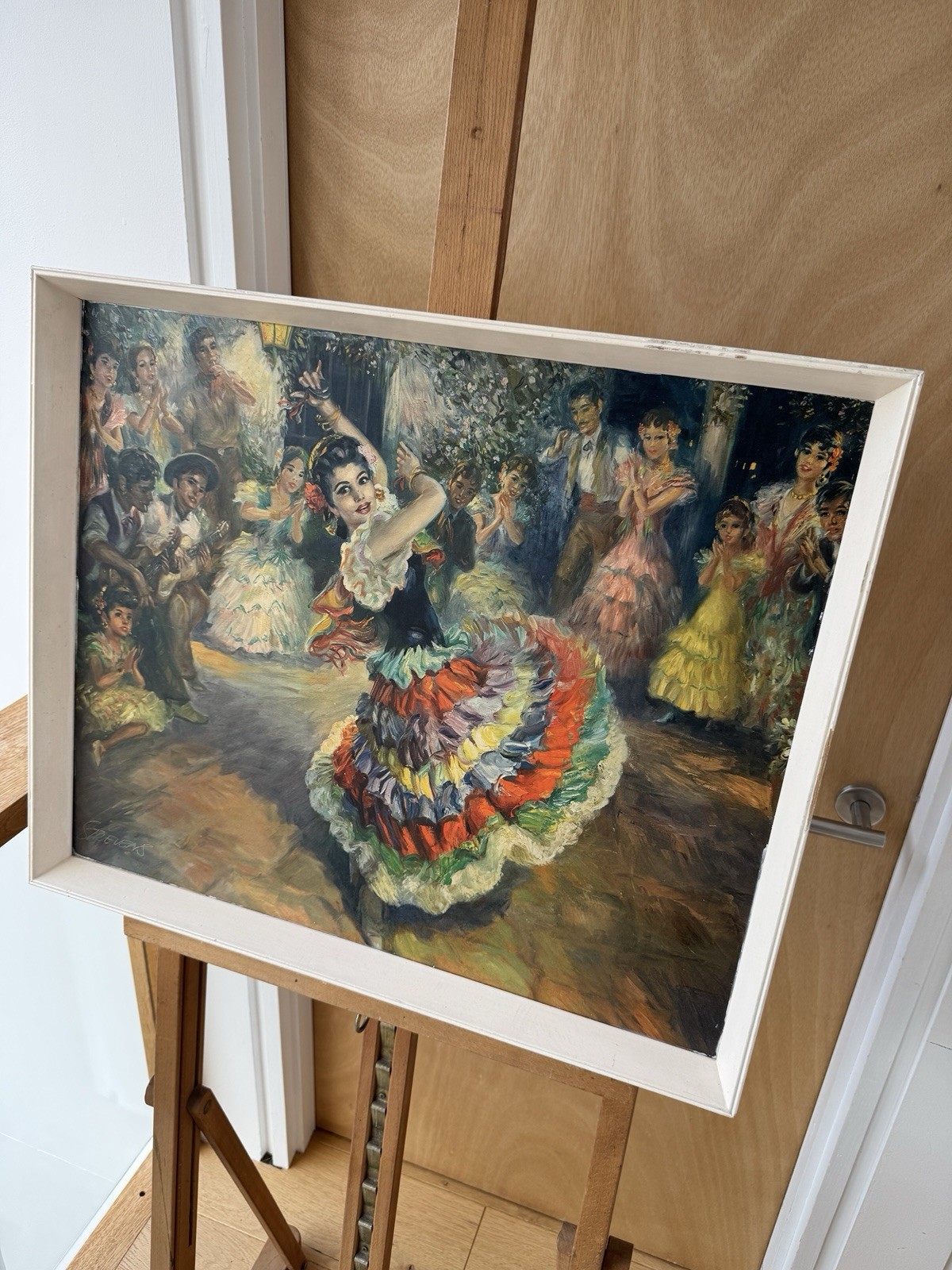 Vintage 60’s Mid-Century Framed Print Flamenco ‘OLE GITANA’ by John Strevens