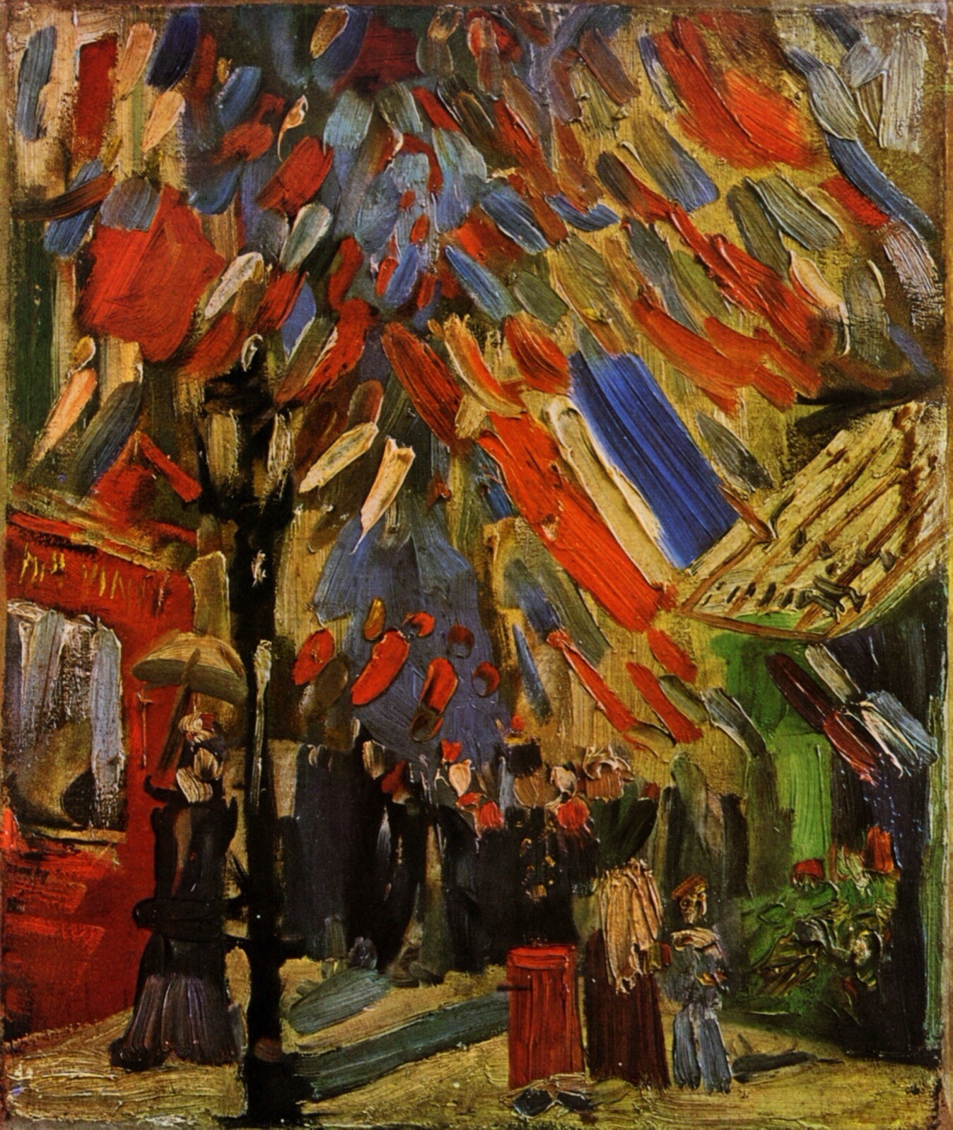 14 July in Paris  by Vincent Van Gogh Giclee Fine Art Print Repro on Canvas
