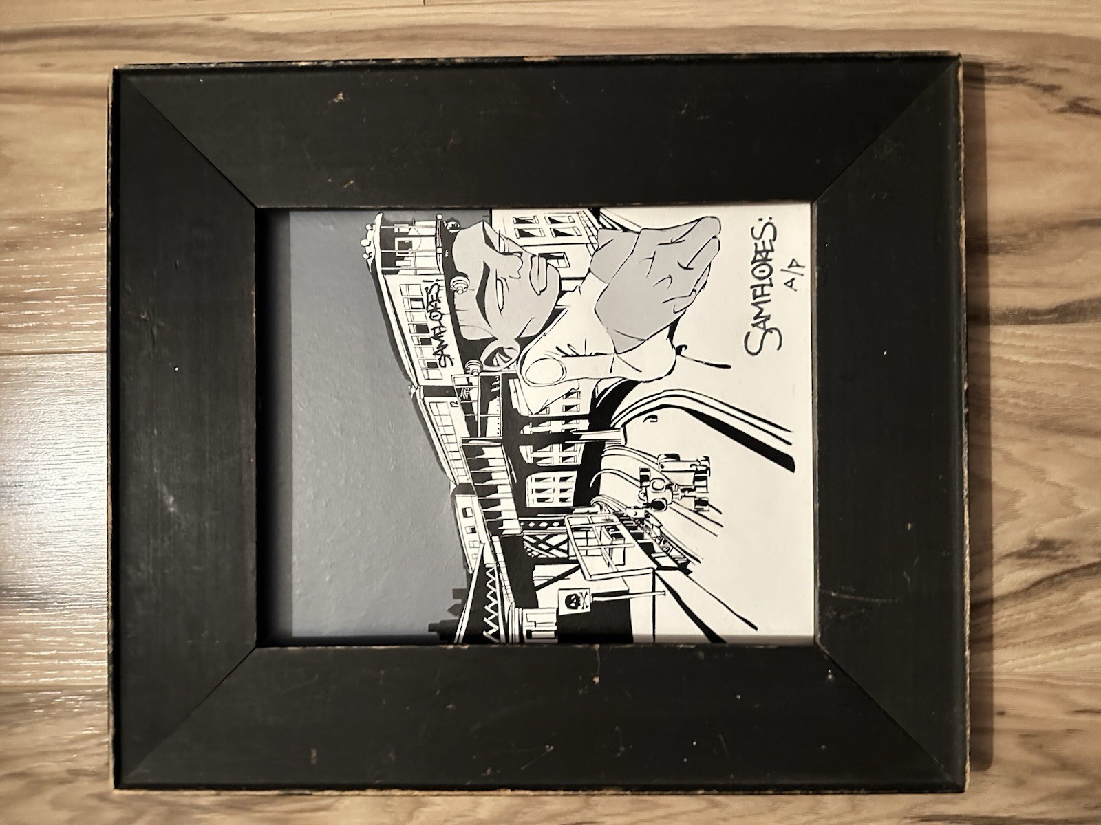 Sam Flores signed print Artist proof upper playground train graffiti