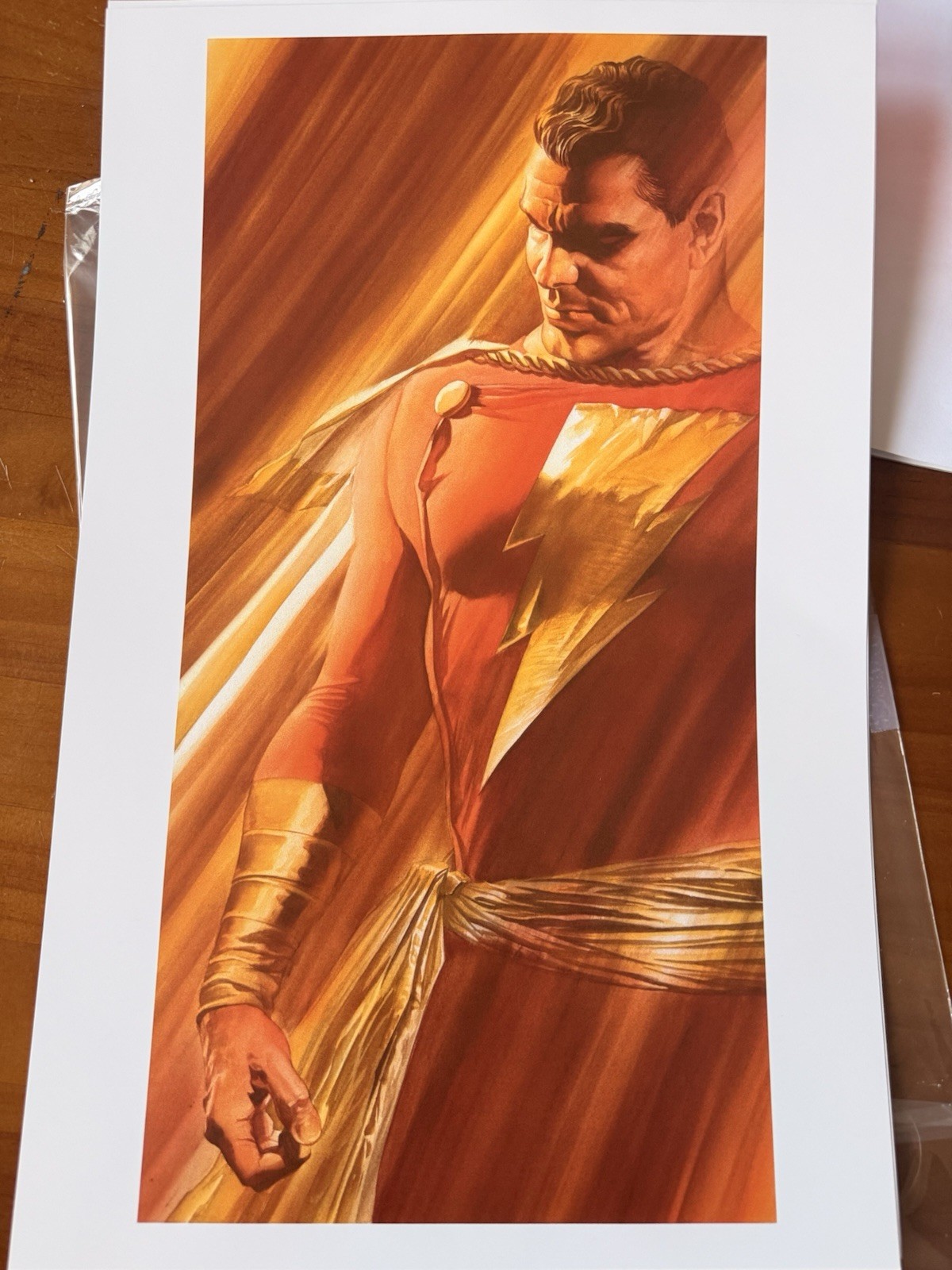 Alex Ross SHADOWS: SHAZAM! (Captain Marvel) UNSIGNED SDCC DC Mystery Box Print
