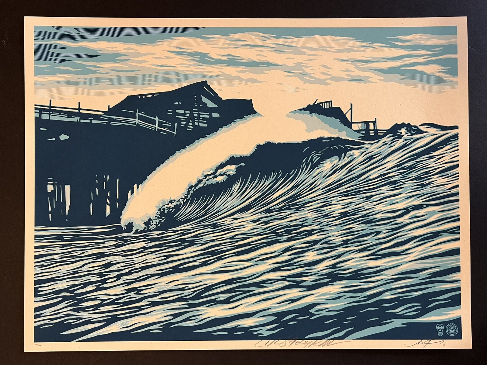 Shepard Fairey 2016 Blue POP Wave Craig Stecyk dogtown z-boys #/300 Obey Poster