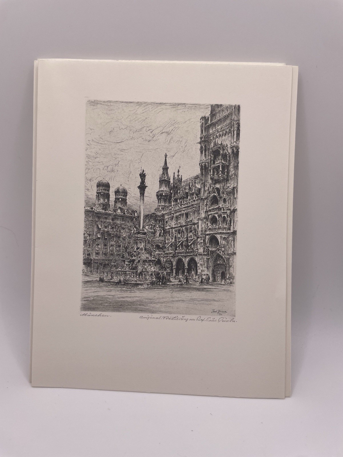 Vintage German Etching Print Lot Paul Geissler Rothenburg 12pc Set