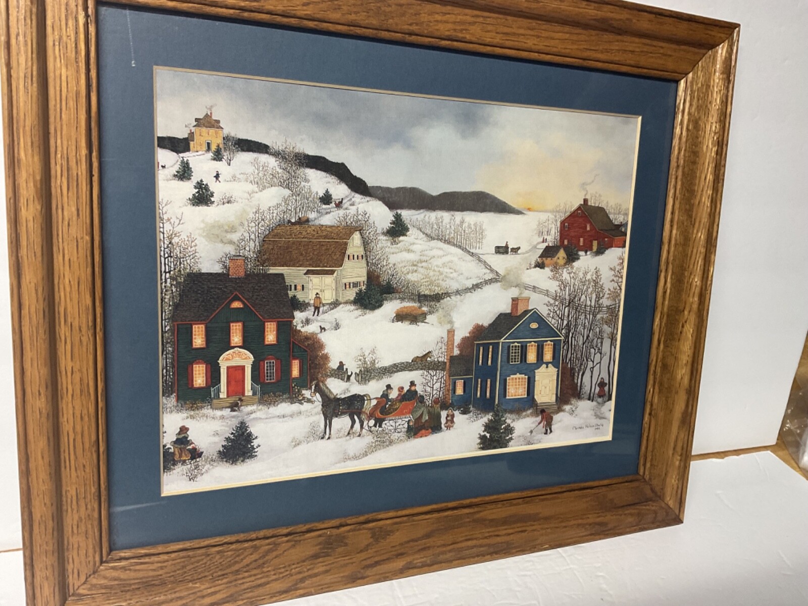 Linda Nelson Stocks -Winter Scene in the Country-Copyright 1992