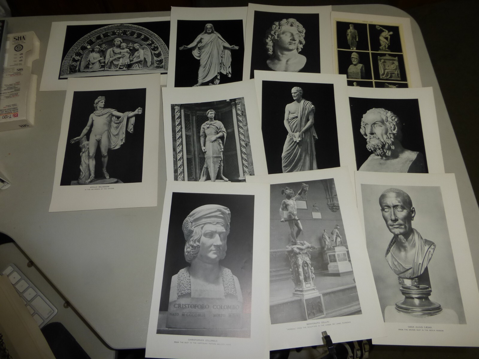 Statues & Busts of Historical Figures- Lot of 18 Plates – Free Shipping