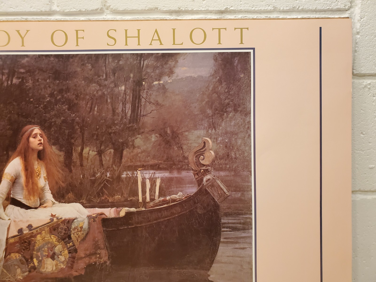 THE LADY OF SHALOTT 1983 POSTER PRINT JW WATERHOUSE TATE GALLERY MILLBANK LONDON