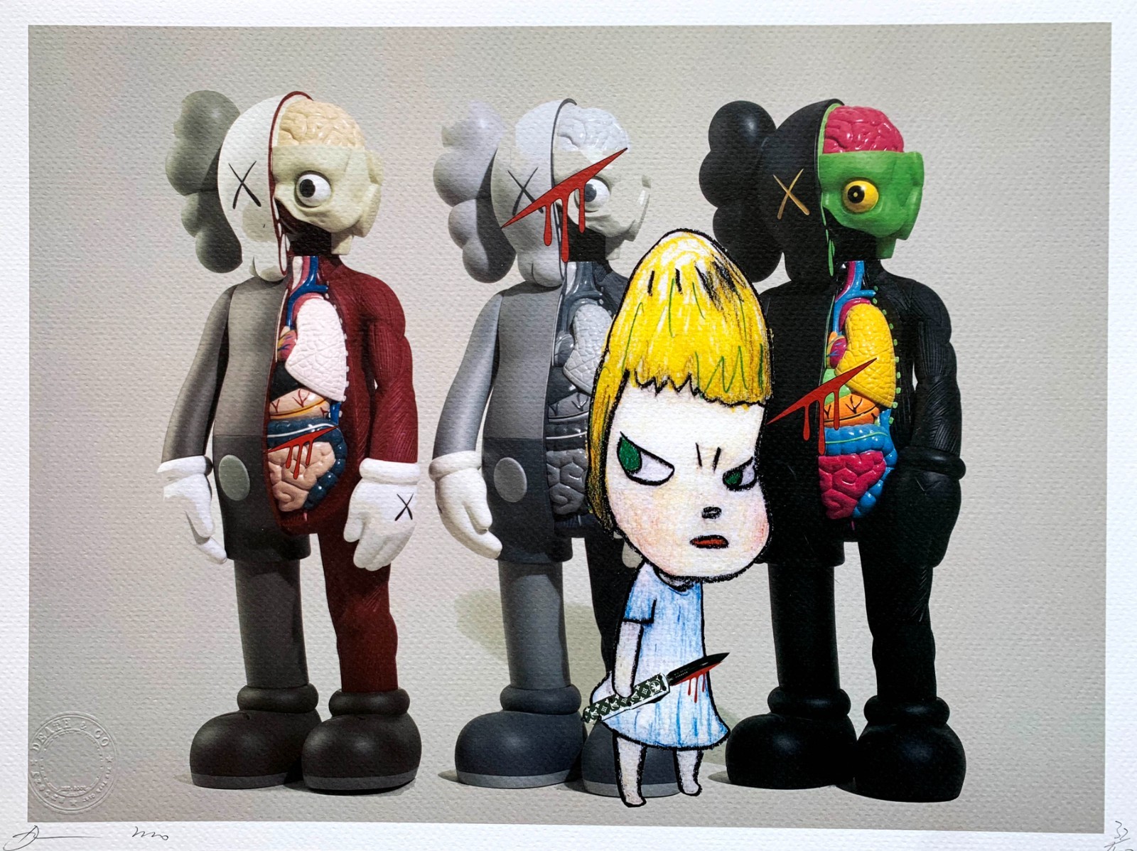 Death NYC “Kaws” original signed limited edition print with COA