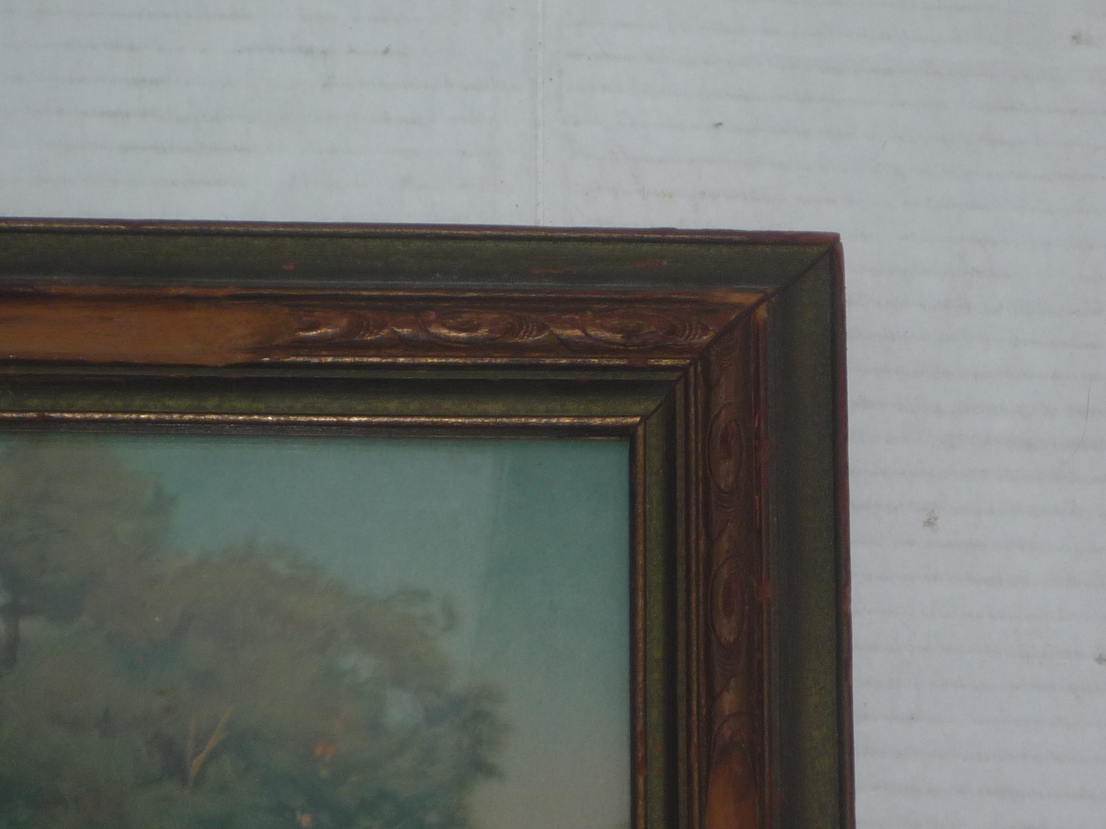 AMAZING ANTIQUE VINTAGE 1927 AMP INC R ATKINSON FOX ENGLISH GARDEN FRAMED PRINT