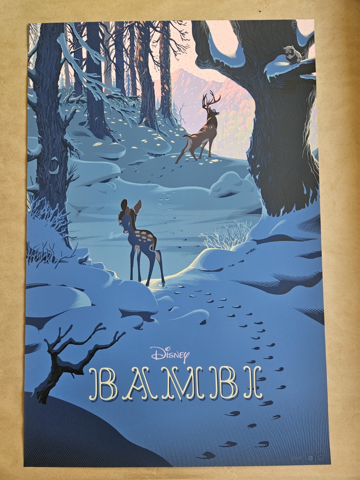 Laurent Durieux Bambi variant art print poster Mondo Disney Jaws Pulp Fiction