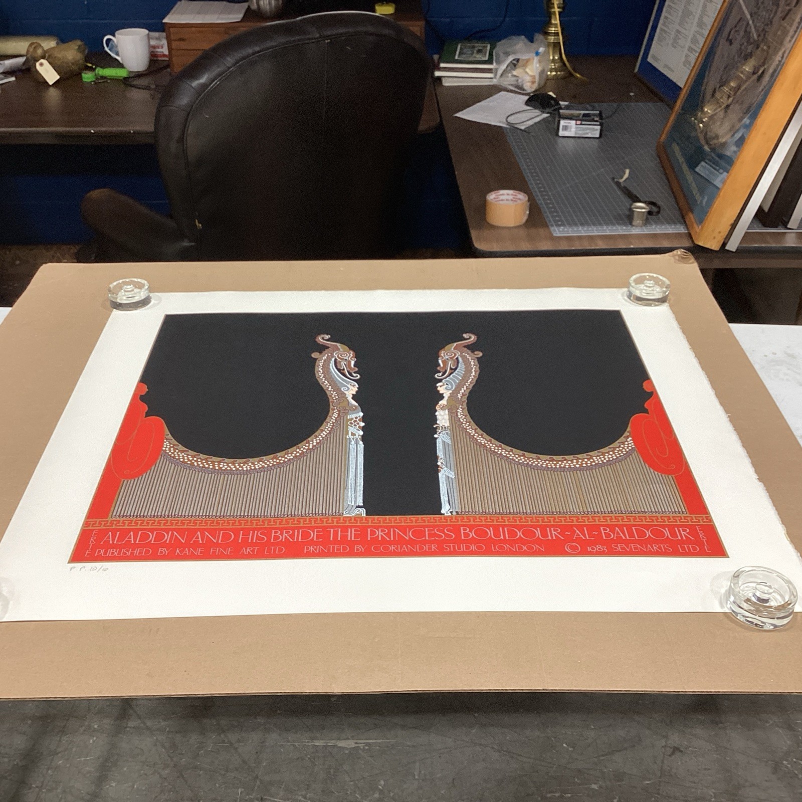 Erte 1983 Aladdin And His Bride Poster Print – P.P. 10/10 – 37.5×30.5”