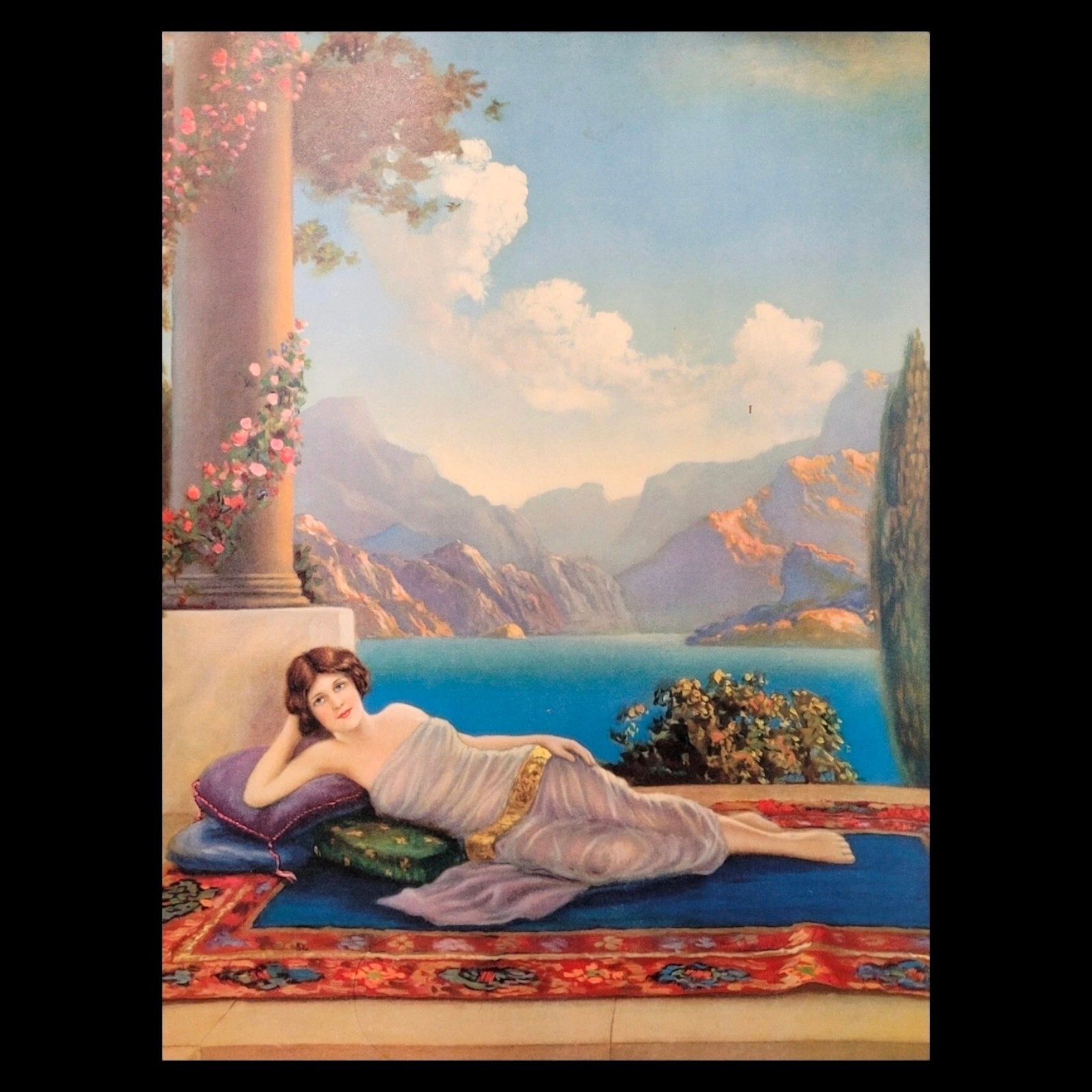 Antique 1920s Art Deco Art Print Poster Glamour Pinup Flapper R. Atkinson Fox