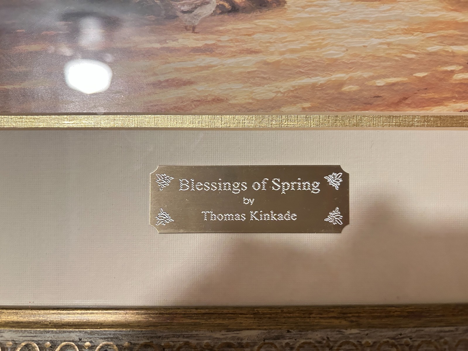 1994 Thomas Kinkade- Blessings of Spring w/COA Flowery Country Cottage art