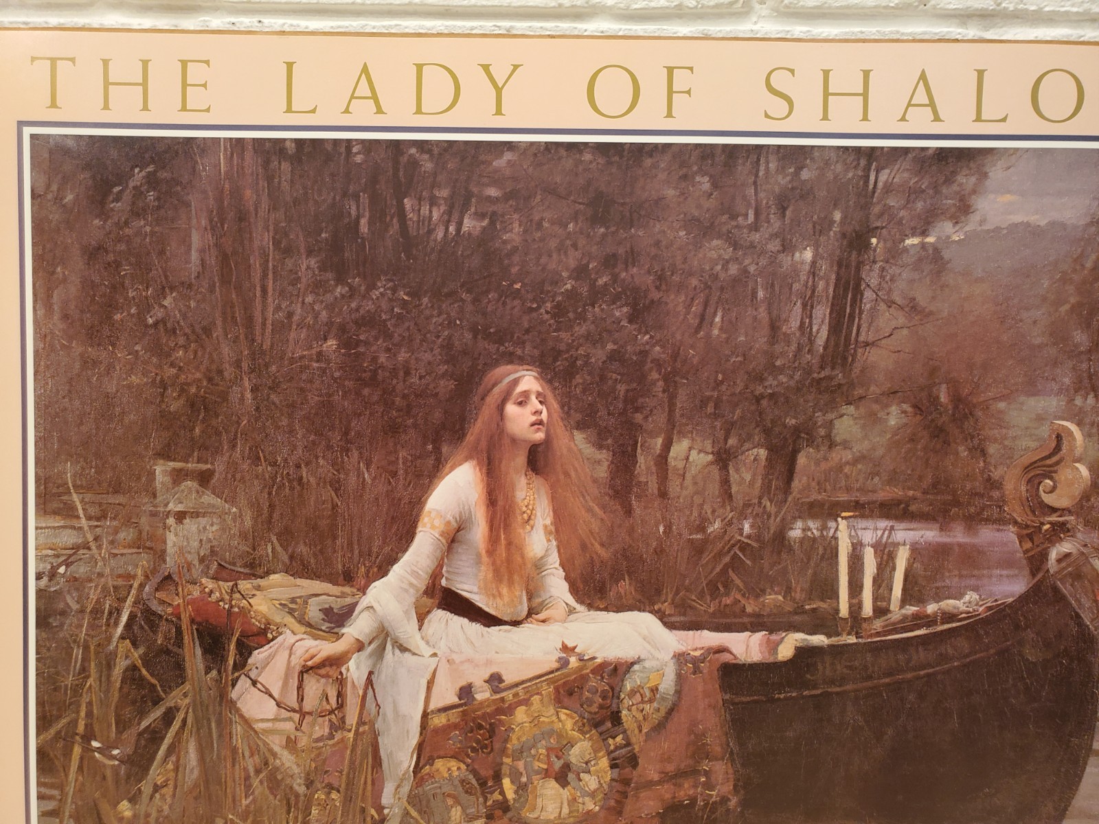 THE LADY OF SHALOTT 1983 POSTER PRINT JW WATERHOUSE TATE GALLERY MILLBANK LONDON