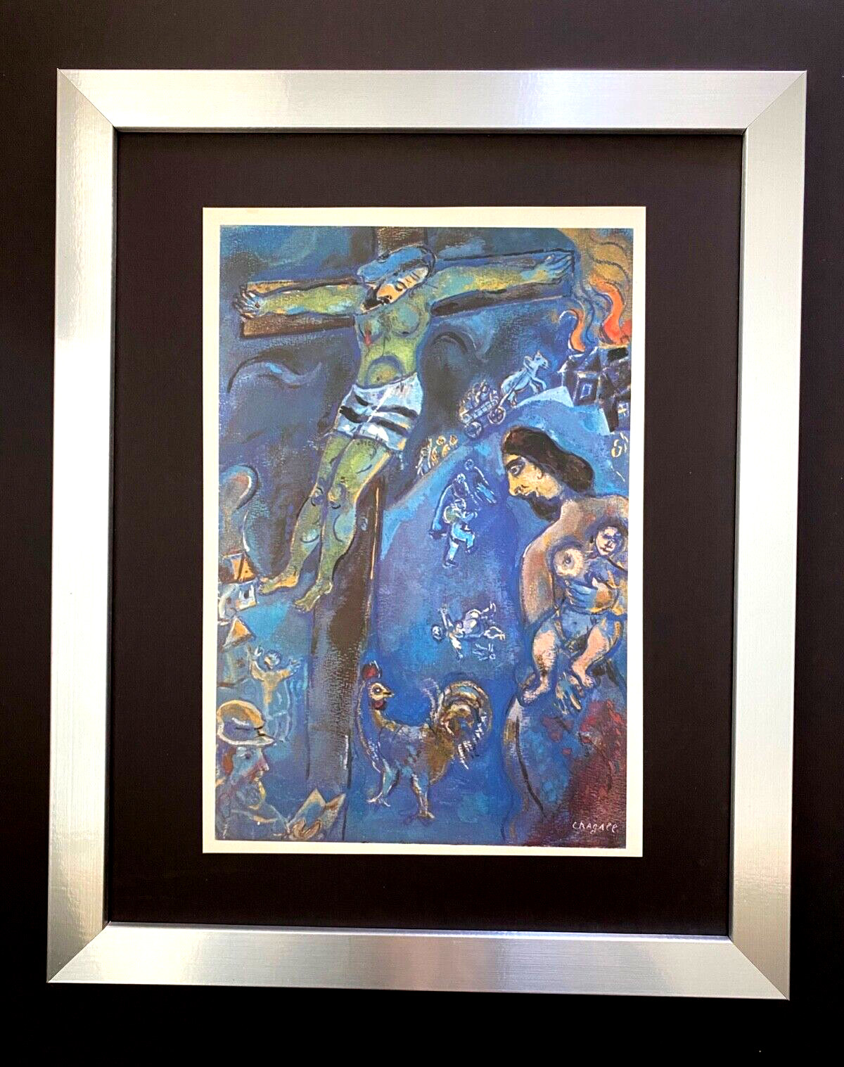 MARC CHAGALL + 1973 BEAUTIFUL SIGNED PRINT FRAMED + BEAUTIFUL + BUY NOW!