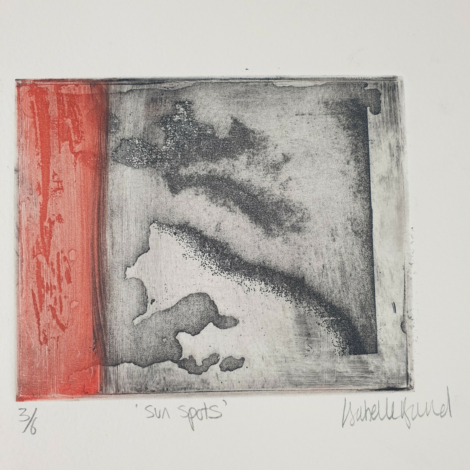 Isabelle Funel? Signed Etching “Sun Spots” Limited Edition 3/6