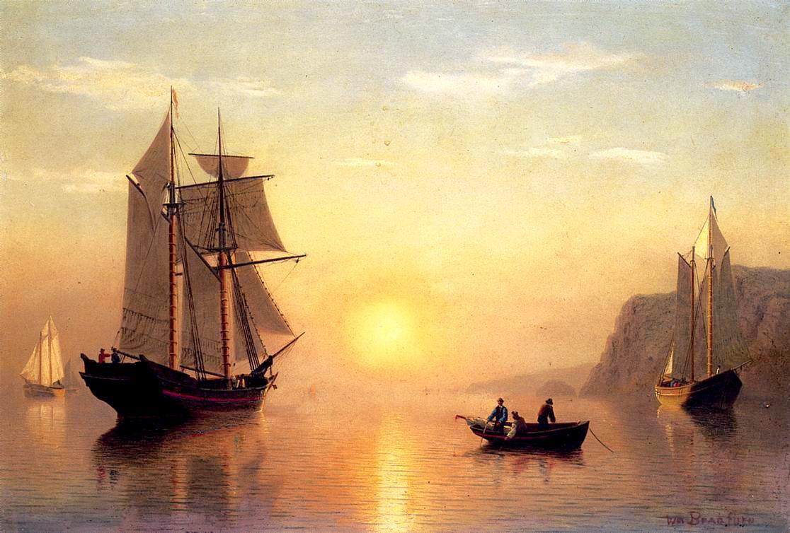 William Bradford Sunset Calm in the Bay of Fundy 1860 17″x22″ Archival Art Print