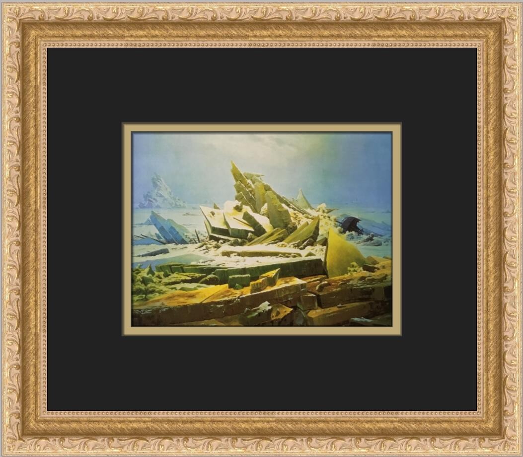 Caspar David Friedrich The Arctic Shipwreck Custom Framed Print