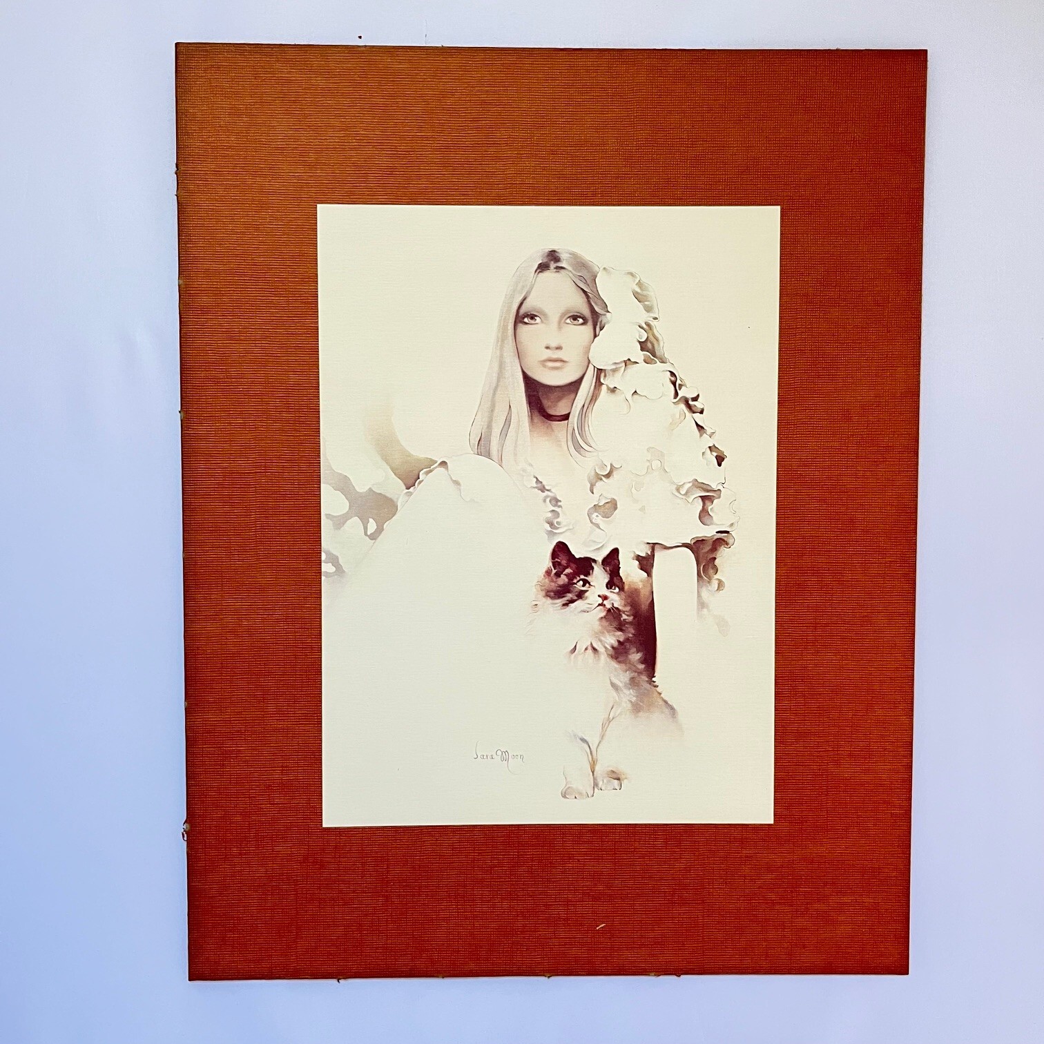 Sara Moon “Michelle” Lithograph Print Glued On Board No Frame 1977 Series