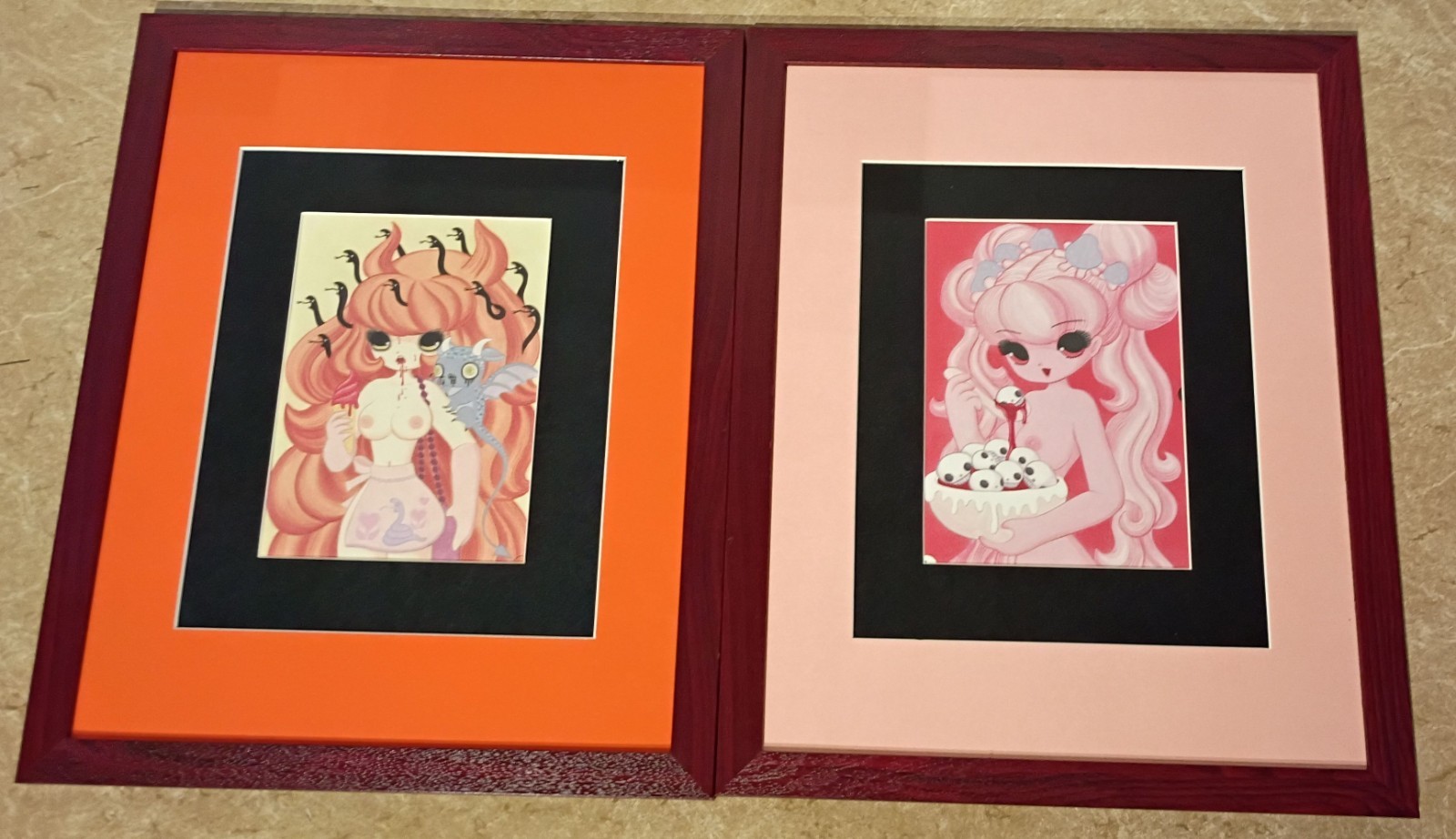 2 Junko Mizuno 11×14″ framed street murals images art books