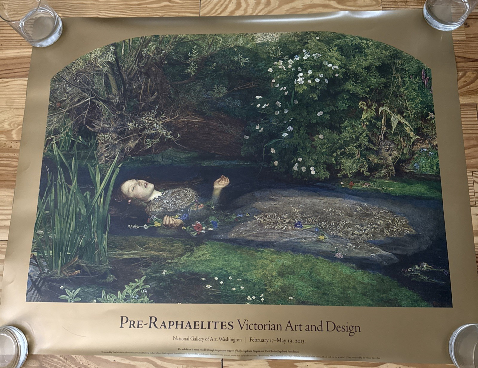 Nt’l Gallery of Art Poster Print JohnEverett Millais Ophelia Pre-Raphaelite 2013