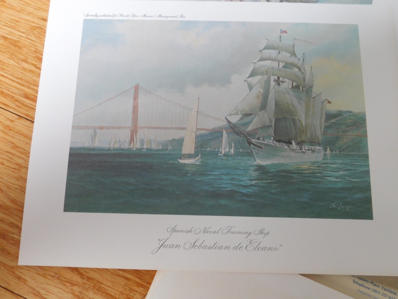 VINTAGE Sailing Ships 6 Prints in Famous American Ports by Charles Lundgren