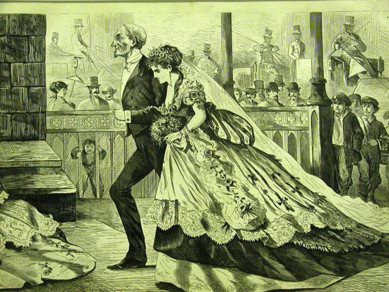 SUMMER WINTER ROMANCE WEDDING DRESS 1869 Print Matted