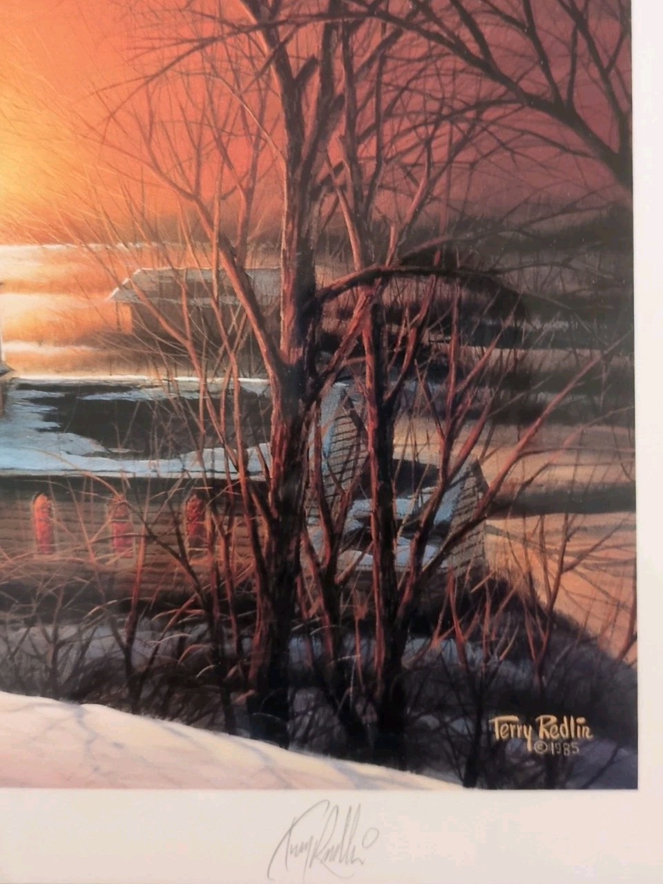 TERRY REDLIN The Sharing Season” FRAMED & MATTED 30″x22.5″ HAND SIGNED COPY Ltd
