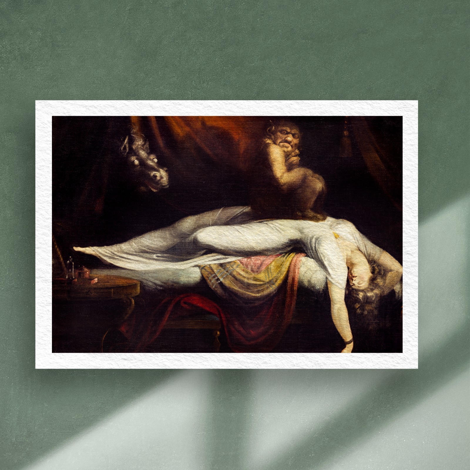 The Nightmare Henry Fuseli Art Print Gothic Horror Painting Poster Dark Academic