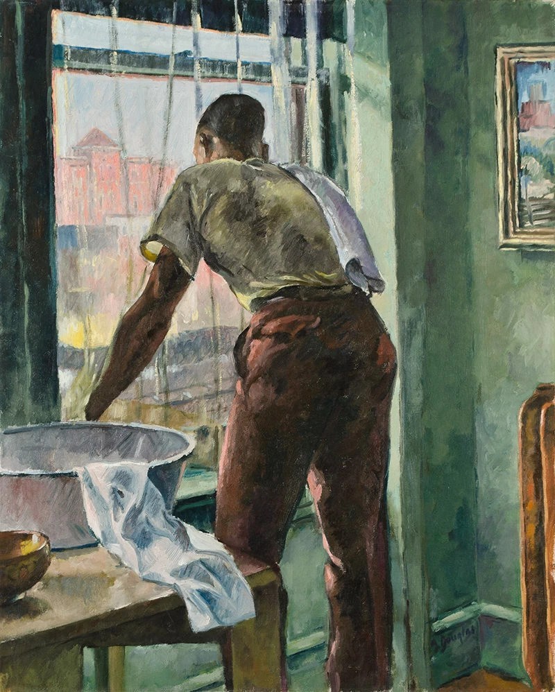 Aaron Douglas Window Cleaning 1935 VINTAGE art print antique painting