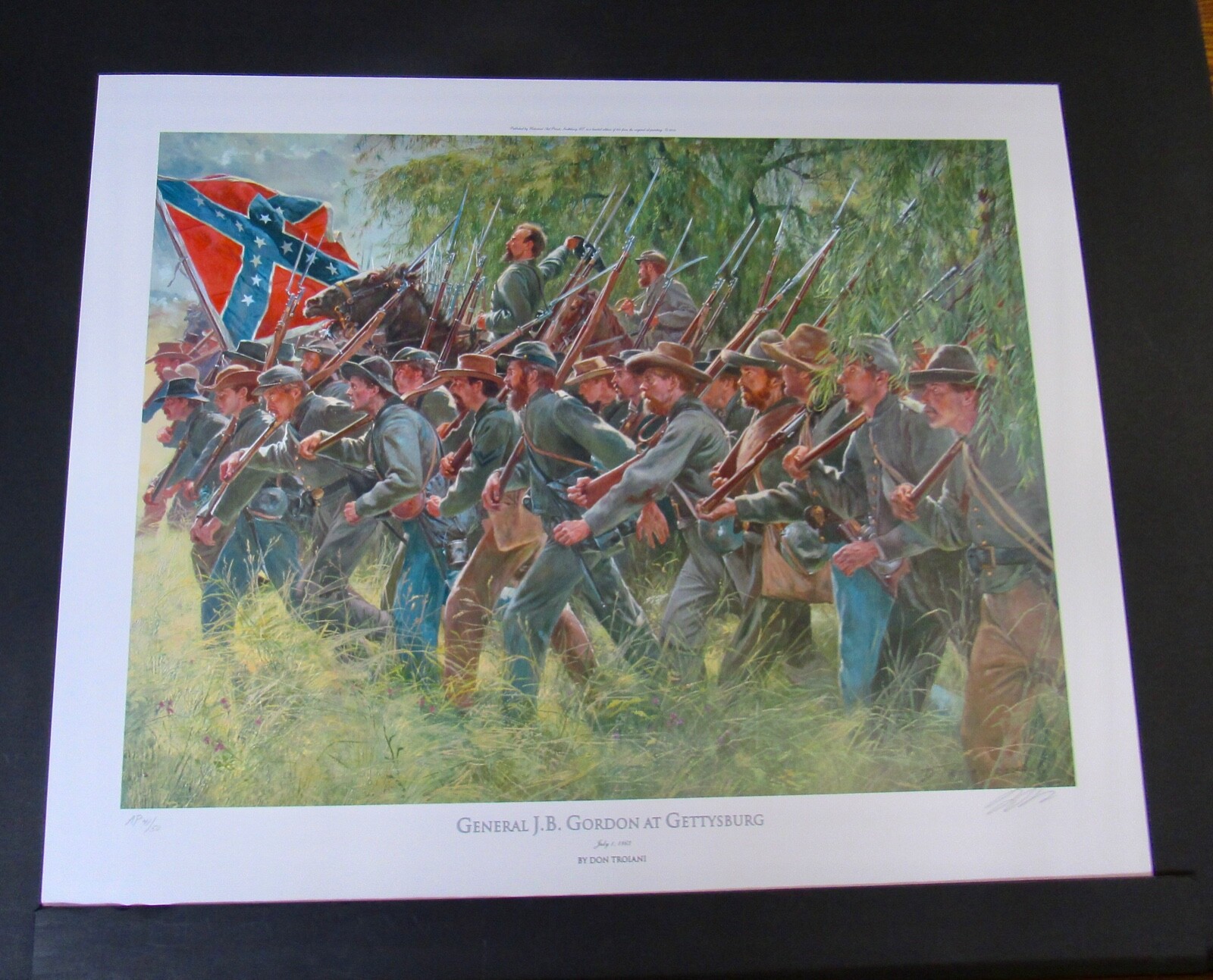 Don Troiani – General J.B. Gordon at Gettysburg – A/P- Civil War Print – MINT
