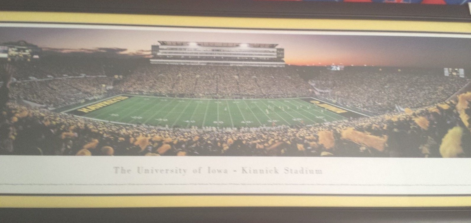 University of Iowa Hawkeyes Kinnick Stadium Panoramic Photo Framed New 43×17