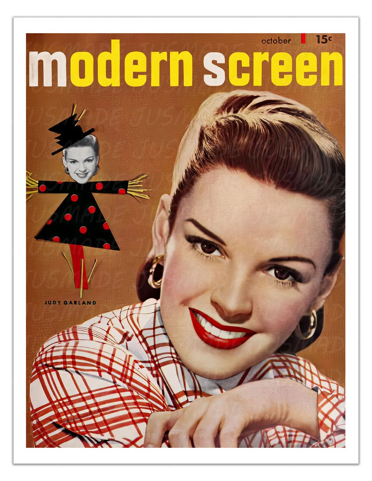 Judy Garland Modern Screen Vintage Cover Reprint Poster – Classic Hollywood Art