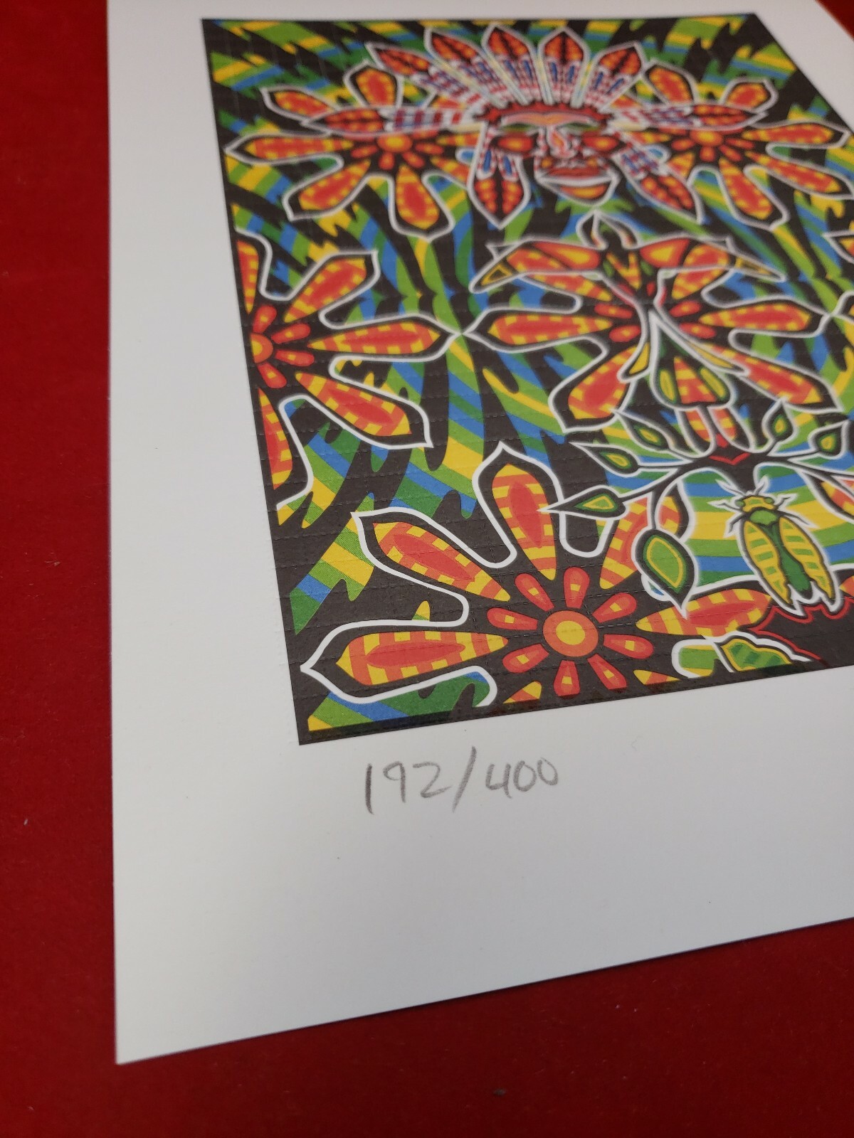 Rick Sinnett “Indian Warrior” signed blotter art print limited edition sheet art