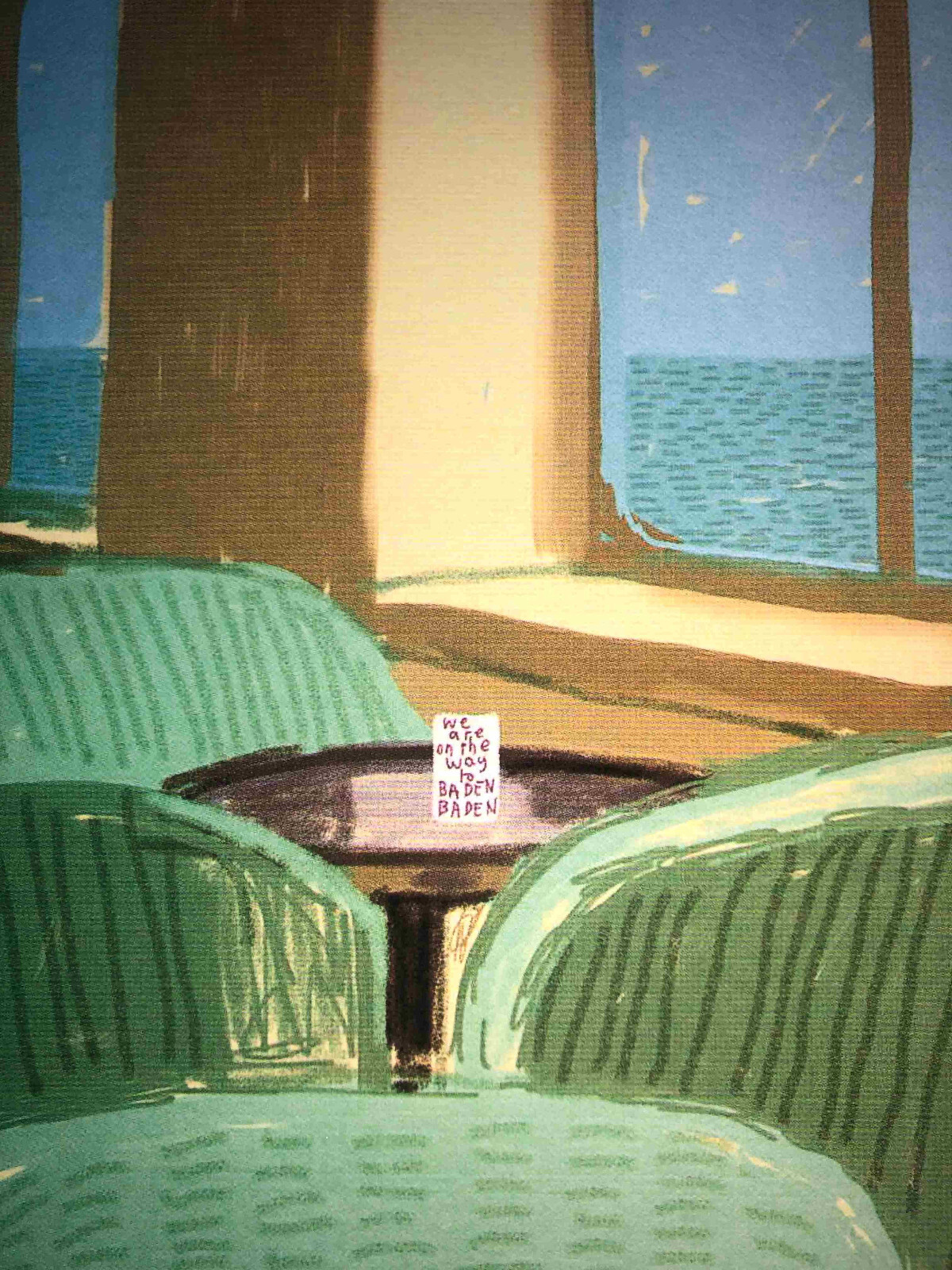 David Hockney Lithography off set cm 50×35 Signing on plate with certificate