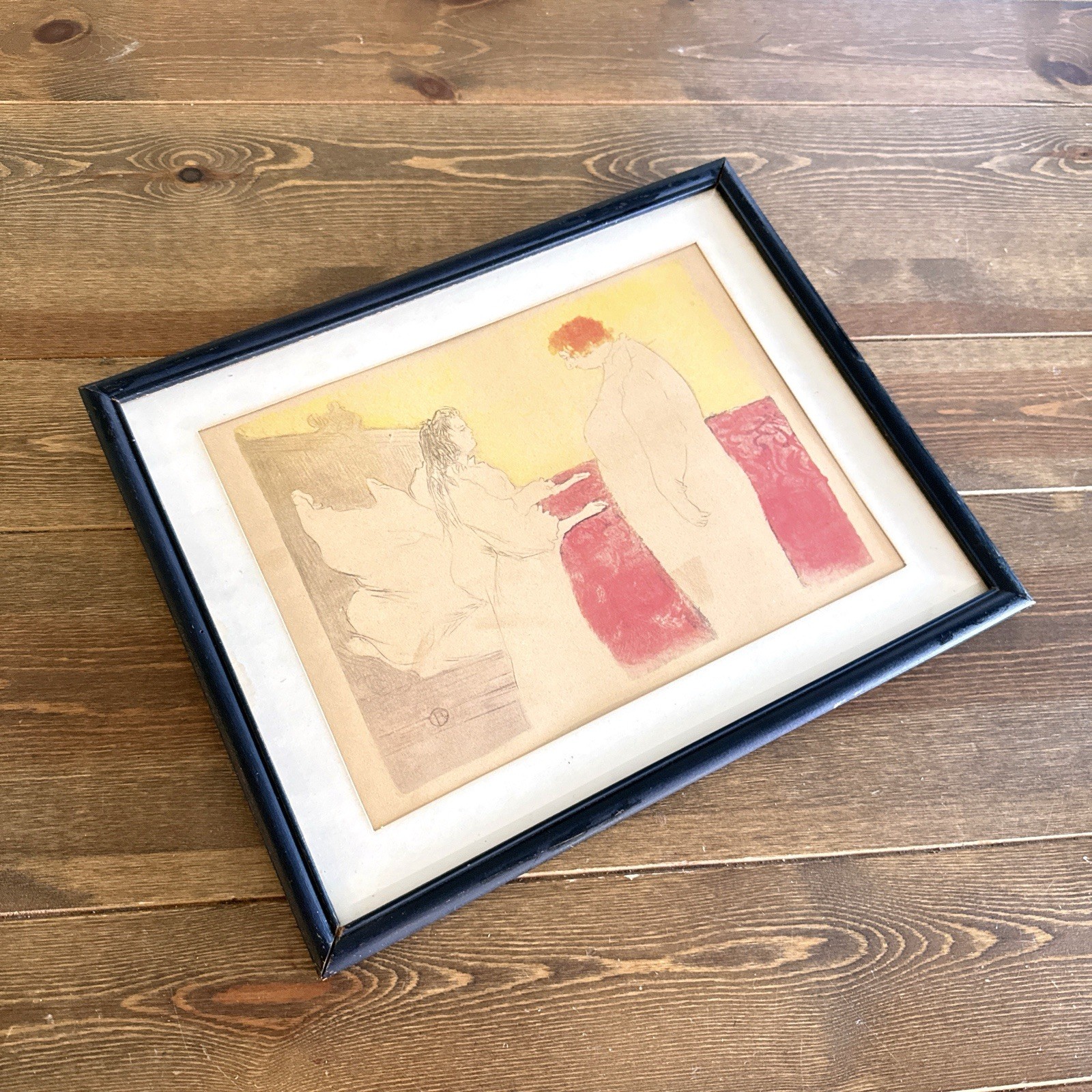 Toulouse Lautrec Au Petit Lever Elles Vintage Lithograph Plate Print 1896 LD 187