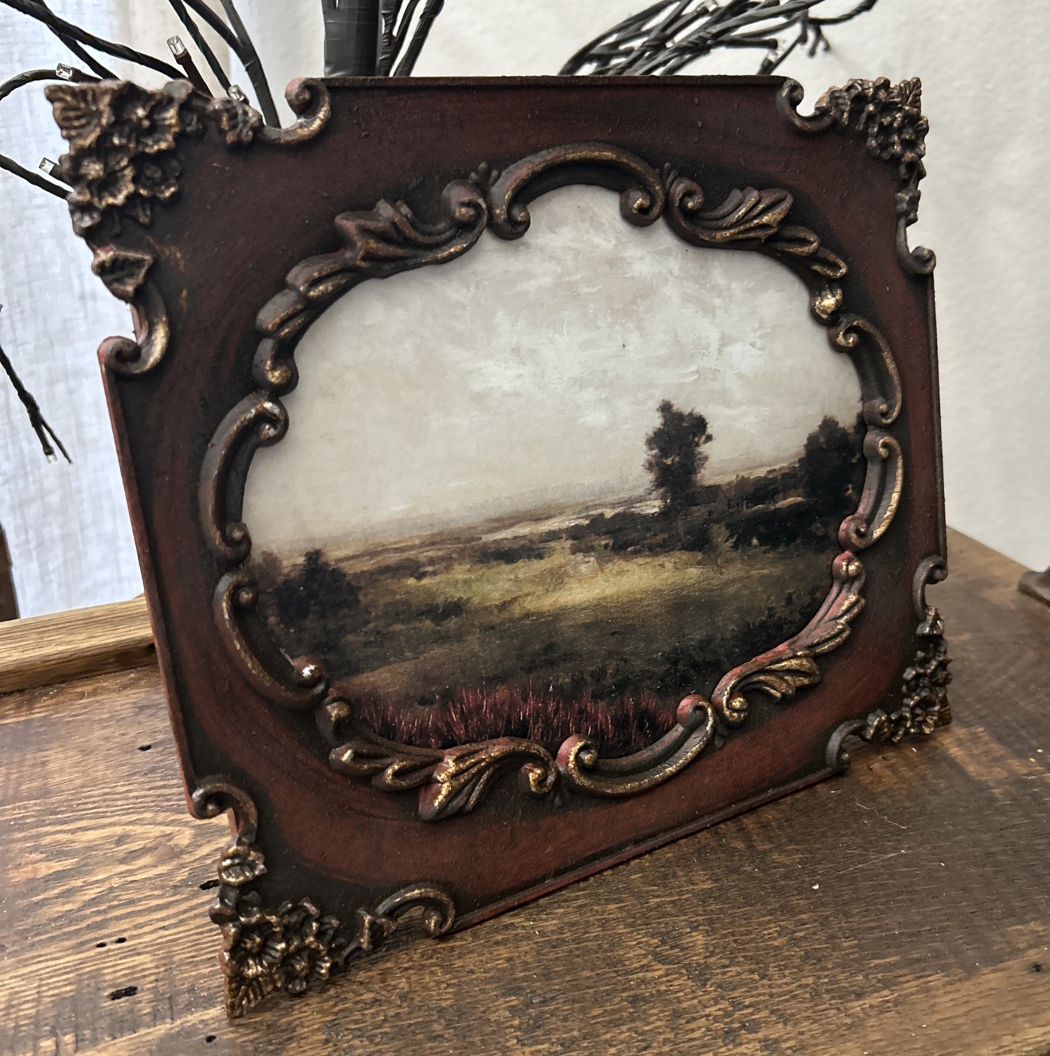 11×9” Moody Landscape Unique Rustic Gallery Art Print In Vintage Style Frame
