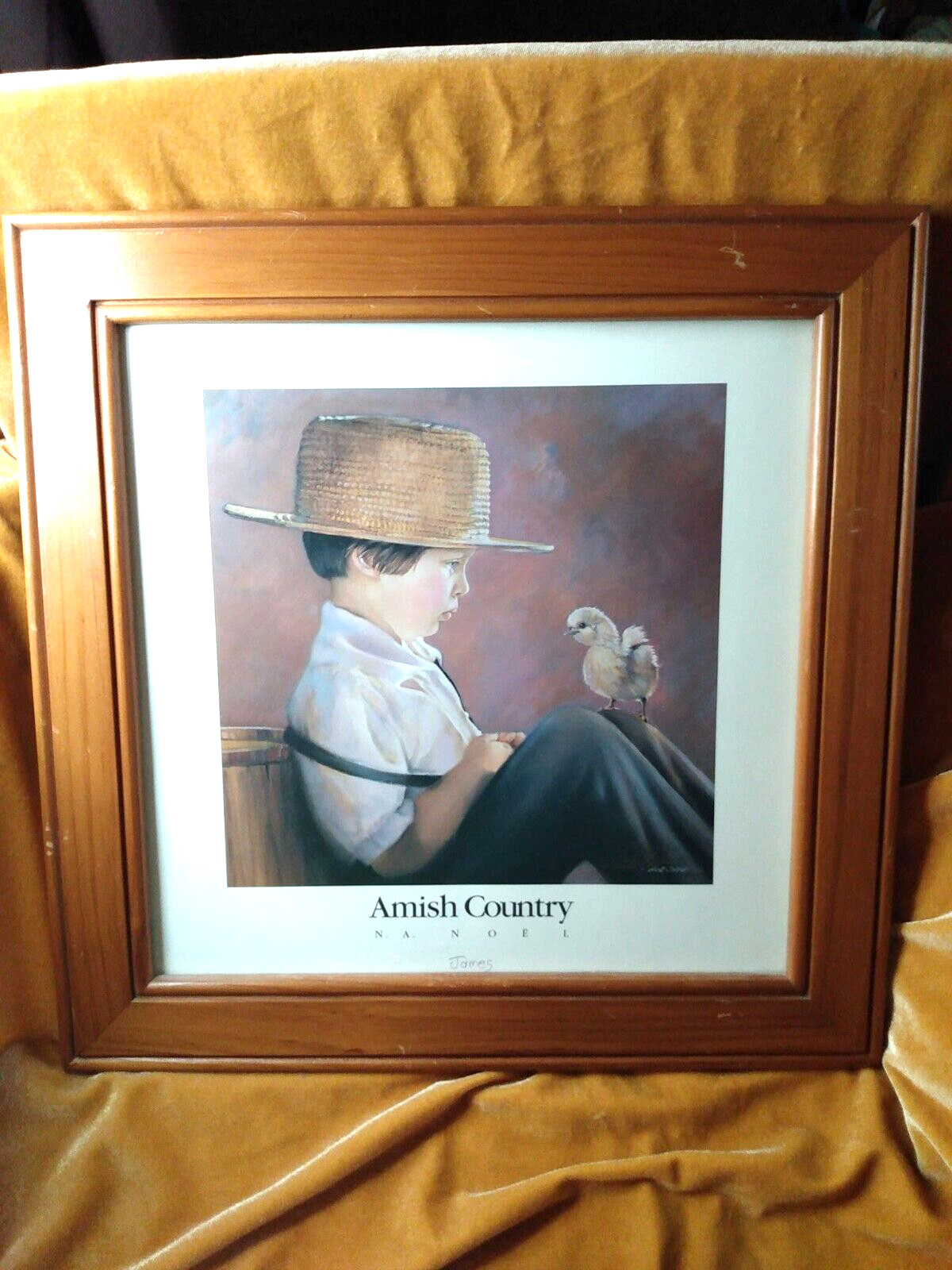 N.A. Noel 9 X 9 inch Art Print James Amish Country Signed Handmade Frame
