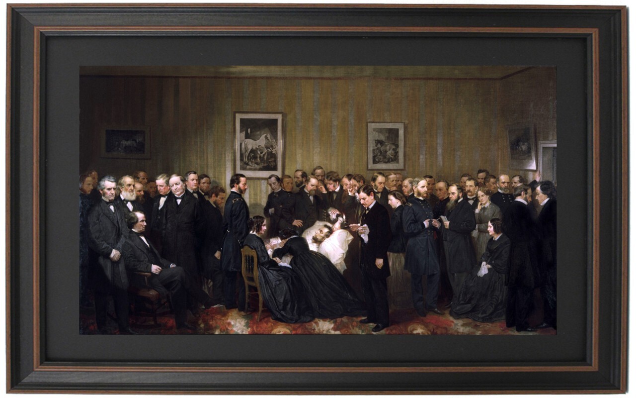 Framed The Last Hours of Abraham Lincoln by Alonzo Chappel. Made in USA.