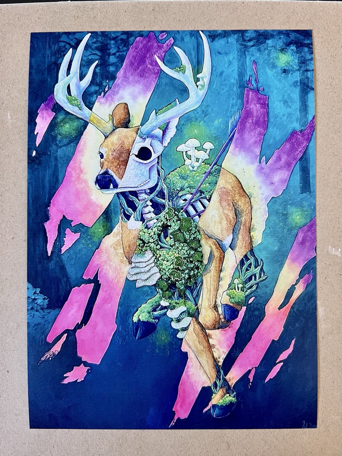 Giclee 8×10 Art Print “I Am Not Lost, I Run Free” By Artist W. Joy
