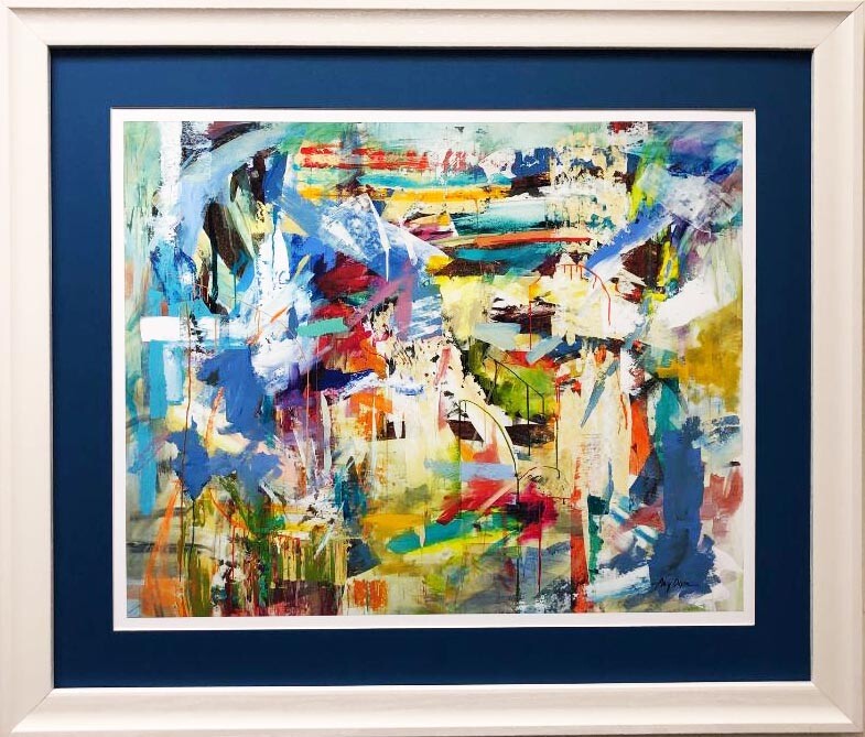 Amy Dixon “Be Joyful” CUSTOM FRAMED Print Art Modern Abstract
