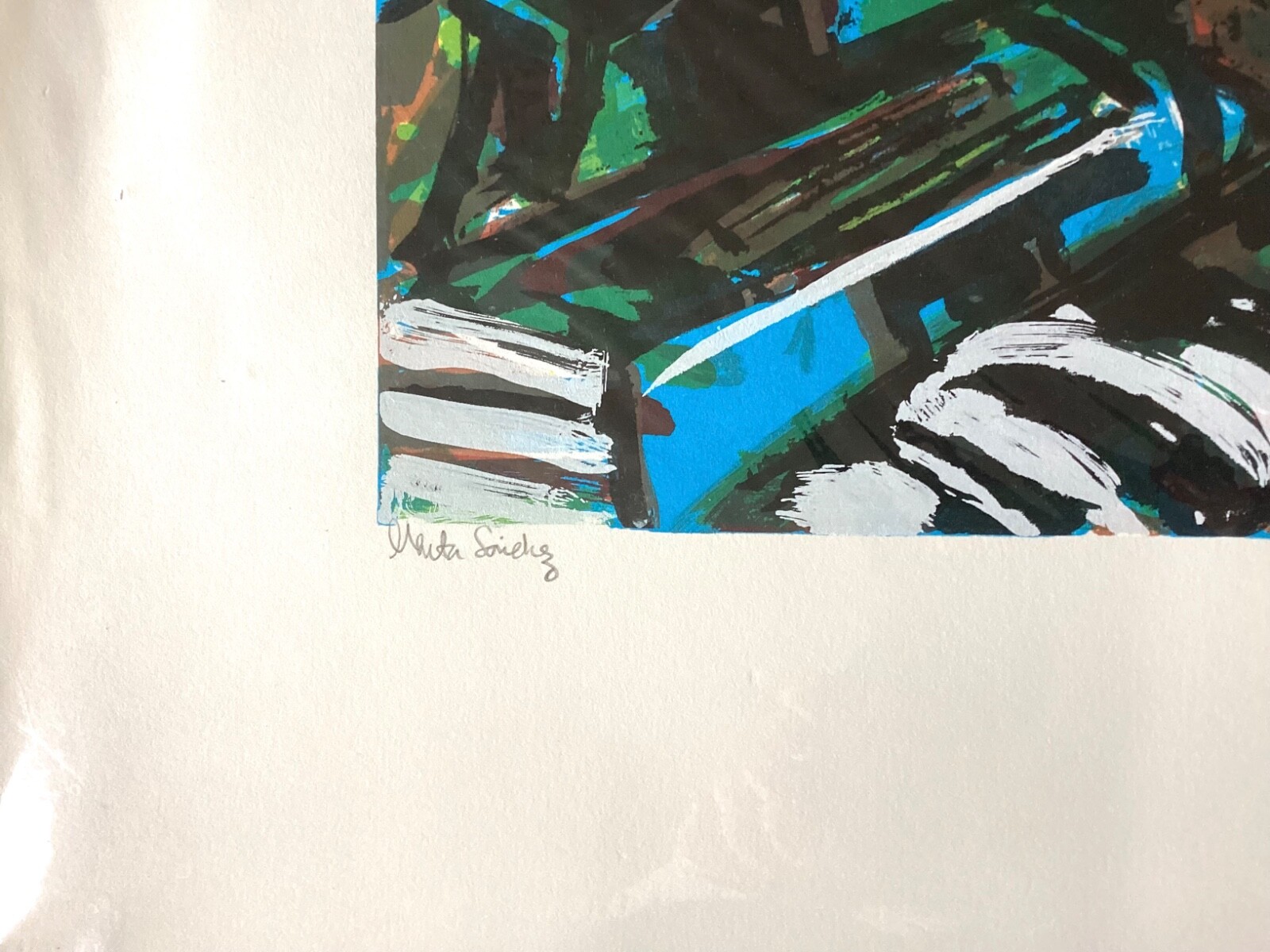 Marta Sánchez Serigraph “ San Antonio Train Yard” 1998 Signed & Numbered